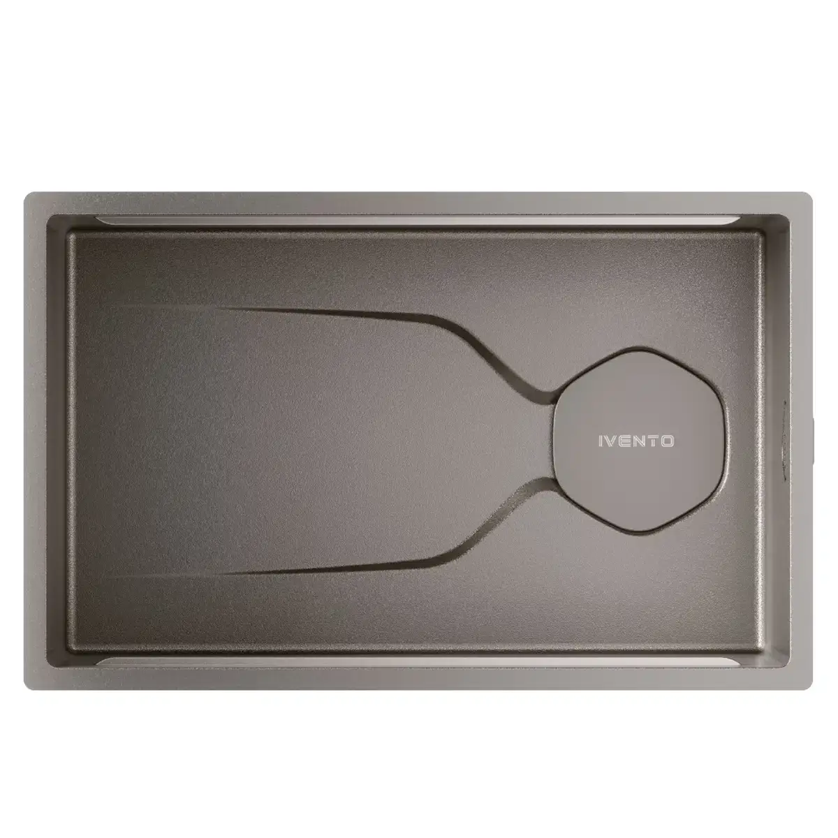 IVENTO - NANO GREY 75 CM TEZGAHALTI / TEZGAHÜSTÜ PASLANMAZ ÇELİK EVİYE SET 750*430*223