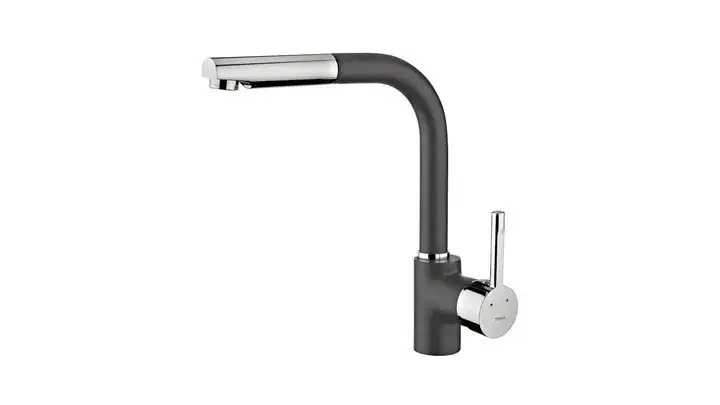 TEKA ARK 938 METALİK SİYAH KROM SPİRALLİ MUTFAK EVYE BATARYASI