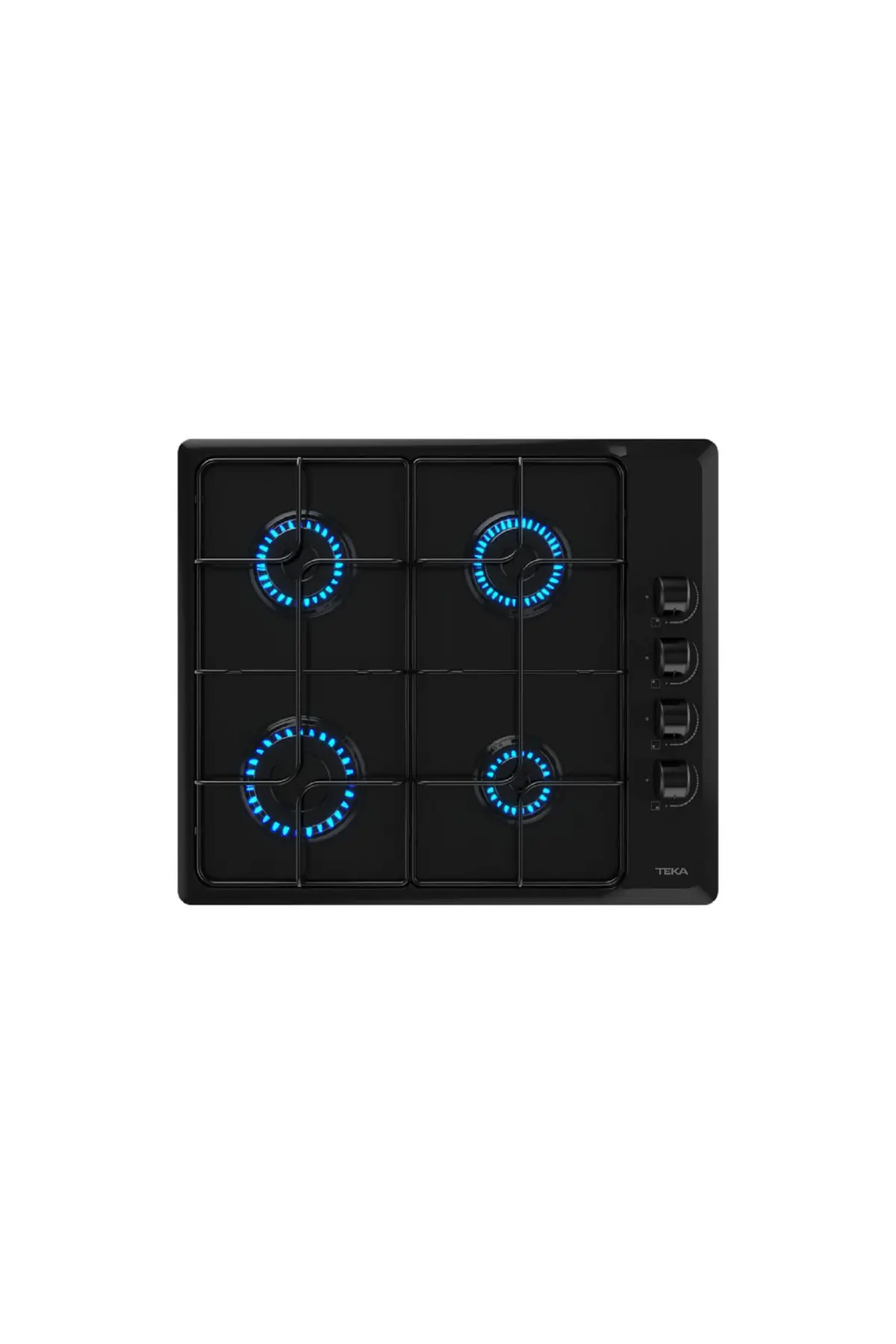 TEKA HLX 640 BK SİYAH PASLANMAZ ÇELİK 4 GÖZLÜ GAZLI ANKASTRE OCAK